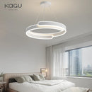 Axyaa Black White Led Pendant Ring Chandelier for Home Indoor Decor Lighting