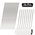 Axyaa 16-Piece Rainbow Stainless Steel Tableware Set with Dinner Spoons, Chopsticks, and Cutlery