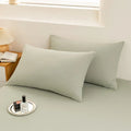 Axyaa Solid Color Washed Cotton Pillowcase Set • Single • 48x74cm