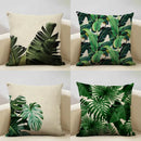 Exotic Tropical Leaf Pattern Pillow Covers by Axyaa - Perfect for Sofa, Bedroom, and Car