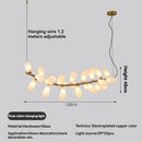 Axyaa Glass Teardrop Chandelier Modern Artistic Designer Pendant Light