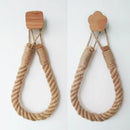 Axyaa Solid Wood Linen Rope Towel Rack: Stylish Bathroom Organization Solution