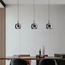 Axya Smoke Grey Glass Pendant Lights LED Hanging Minimalist Lighting