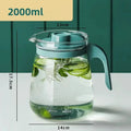 Axyaa Glass Kettle: High Temp Resistance Water Bottle, Transparent Teapot, Coffee Jug