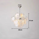 Axyaa Murano Glass Chandelier: Colorful Round Slice Shade Light Fixture