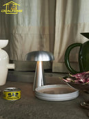 Axyaa Mushroom Table Lamp Touch Switch Rechargeable LED Medieval Bauhaus Desk Light