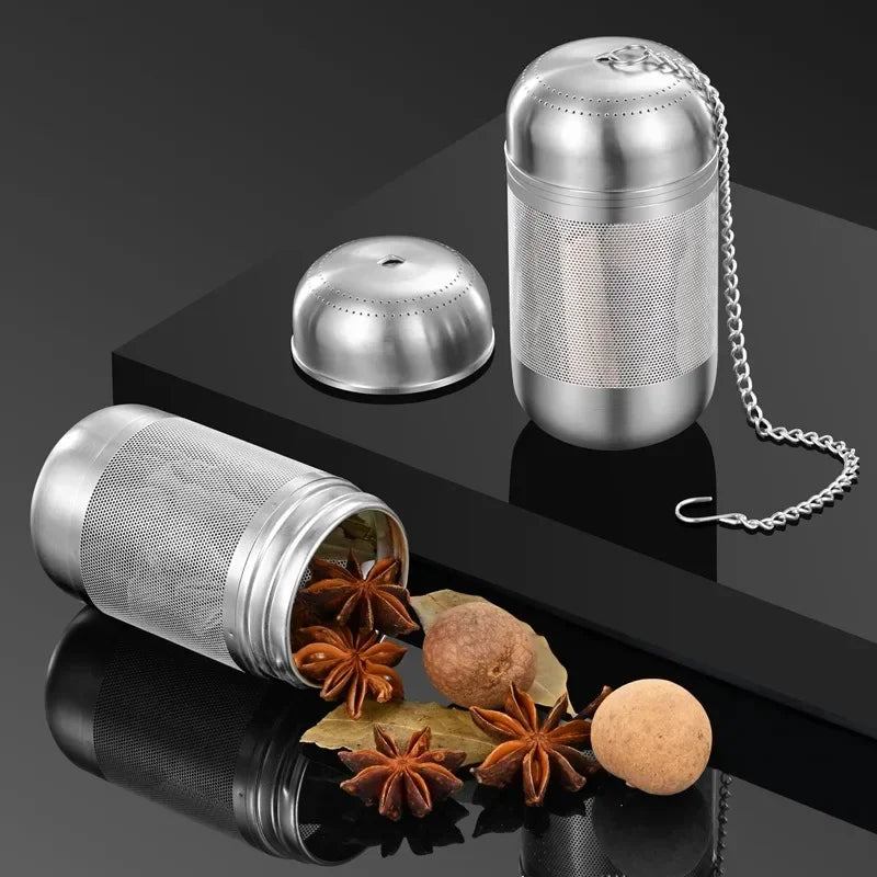 Stainless Steel Tea Infuser Seasoning Strainer Ball by Axyaa - Fine Mesh Teaware Kitchen Gadget