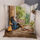 Axyaa Fairy Tale World Pillowcase: Cartoon Pattern Decor for Living Room or Children's Room