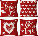 Axyaa Red Love Hug Pillowcase for Valentine's Day and Anniversaries
