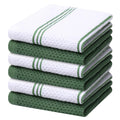 Axyaa Striped Cotton Waffle Kitchen Towels Set