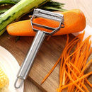 Axyaa Stainless Steel Double-sided Melon Planer Peeler Grater Slicer Kitchen Tool