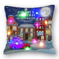 Christmas Santa LED Light Pillowcase for Home Decor, 45x45cm - Axyaa