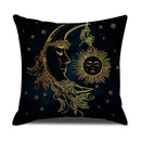 Axyaa Gold Printed Decorative Linen Pillow Cover