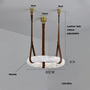 Axyaa Marble Chandelier: Trendy LED Pendant Light for Stylish Indoor Lighting