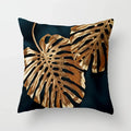 Axyaa Black Gold Elk Tree Bird Butterfly Printed Pillowcase for Living Room Home