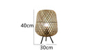 Axyaa Bamboo Rattan Woven Table Lamp - Retro Decorative Bedside Lighting