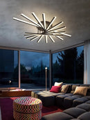 Axyaa Modern LED Ceiling Chandeliers - Dimmable Living Room Lighting Fixtures