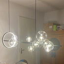 Axya Glass Bubble Chandelier for Restaurant, Bar Table - Light Luxury American Industrial Style Lamp