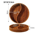 Axyaa Woven Rattan Storage Tray - 10 Styles Square Basket for Snacks, Bread & Food