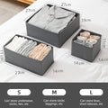 Axyaa Drawer Organizers for Clothes, Underwear, Socks - Foldable Storage Bins