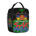 Axyaa Haiti Flag Insulated Lunch Bag: Portable, Waterproof, Thermal Oxford Tote