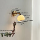 Axyaa Nordic Ceramic LED Wall Light with Pull Chain Switch