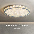Axyaa Crystal Ceiling Lamp: Ultra-thin Round LED Chandelier in Modern Stainless Steel