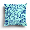 Axyaa Green Blue Wave Pattern Decorative Pillow Sleeve for Bedroom, Sofa, Car, Office