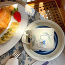 Axyaa Medieval Ceramic Mug & Saucer Set - Retro Coffee Cup Creative Design