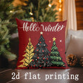 Axyaa Christmas Decor: Trees, Snowman & Truck Pillows Cushion Cover for Sofa, Bedroom, Car