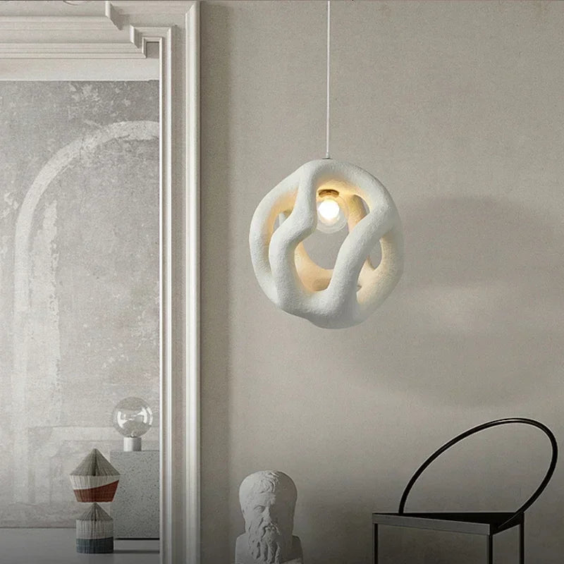 Axyaa Wabi Sabi Pendant Lights, Nordic LED Chandeliers for Bedroom, Dining, and Home Decor