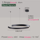 Axyaa LED Round Ring Chandelier for Dining and Living Room