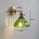 Axyaa Brass Glass LED Wall Lamp for Home Decor Lighting