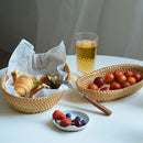 Axyaa Rattan Woven Fruit Bread Snack Basket for Tabletop Storage