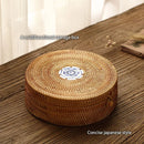 Axyaa Handwoven Rattan Storage Box Tea Food Container Organiser.