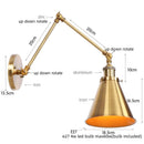 Axyaa Swing Arm LED Wall Sconce - Industrial Style Bedside Lamp