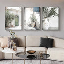 Axyaa Olive Tree Architecture Canvas Print Wall Art Posters for Living Room