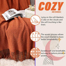 Axyaa Nordic Christmas Blanket: Light Luxury Knitted Throw for Bed or Sofa