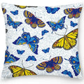 Axyaa Butterfly Flower Cushion Cover - Elegant Home & Office Decor