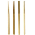 Axyaa Stainless Steel Reusable Non-slip Chopsticks Set, 4 Pairs