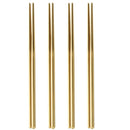 Axyaa Stainless Steel Reusable Non-slip Chopsticks Set, 4 Pairs