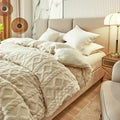 Axyaa Warmth Duvet Cover Blanket: Soft Cozy Fleece Quilt Cover for Winter Beds