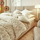 Axyaa Warmth Duvet Cover Blanket: Soft Cozy Fleece Quilt Cover for Winter Beds