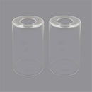 Axyaa Clear Glass Cylinder Lamp Shade for E27 E26 Socket Vanity Floor Chandelier