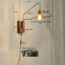 Axyaa Modern Copper Ceramic LED Wall Lamps for Bedroom Living Room Bar