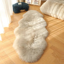 Axyaa Fluffy Faux Fur Bedroom Rug Soft Plush White Carpet for Girl's Room