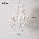 Axyaa Wrought Iron Crystal Chandelier: Industrial Retro Kitchen Island Lighting