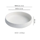 Axyaa Circular Ceramic Salad Plate Set for Molecular Cuisine and Steaks
