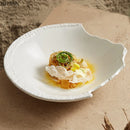 Axyaa Rock Patterned Ceramic Bowl for Molecular Cuisine and Tableware