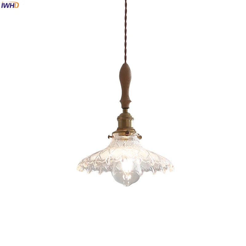 Axyaa Clear Glass LED Pendant Light - Nordic Modern Hanging Lamp